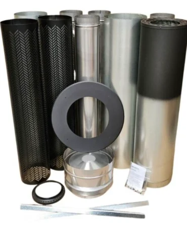 WOODEN HEATER FLUE KIT 5" TRIPLE SKIN AUSTRALIAN MADE HIGH QUALITY PIZZA FLUE